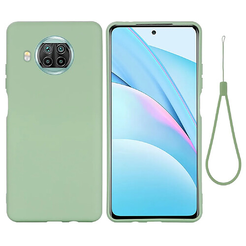 Coque en silicone plaine avec sangle vert pour votre Xiaomi Mi 10T Lite 5G