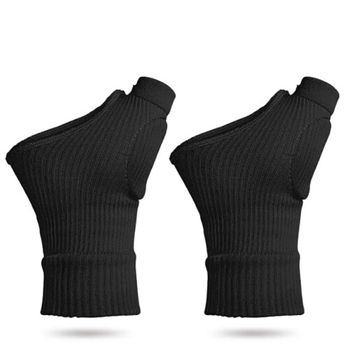 INF Gants de compression avec support poignet et pouce 1 paire Black