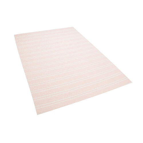 Beliani Tapis extérieur rose en tissu 140 x 200 AKYAR