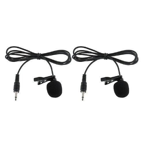 Microphone Lavalier Filaire 2 Pièces Avec Pince Pour Vloggers 3.5mm Style Pince à Revers