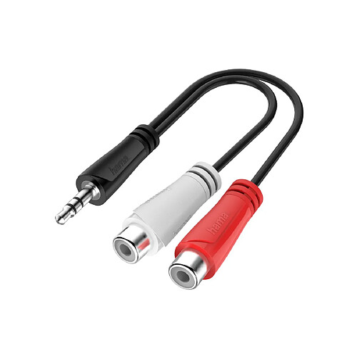 HAMA Adaptateur audio, fiche jack mâle 3,5 mm- f. femelle RCA, stéréo