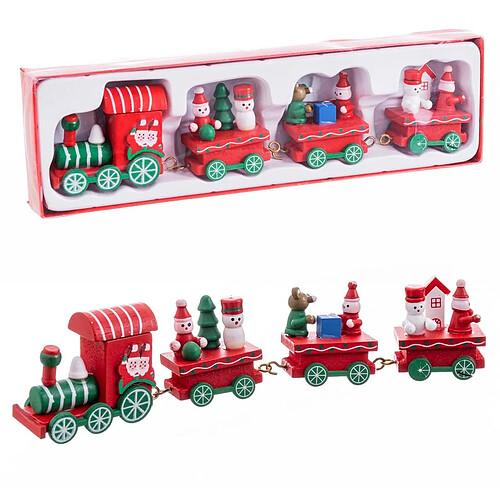 BigBuy Home Décorations de Noël Multicouleur Train 25,5 X 7,5 X 3 CM