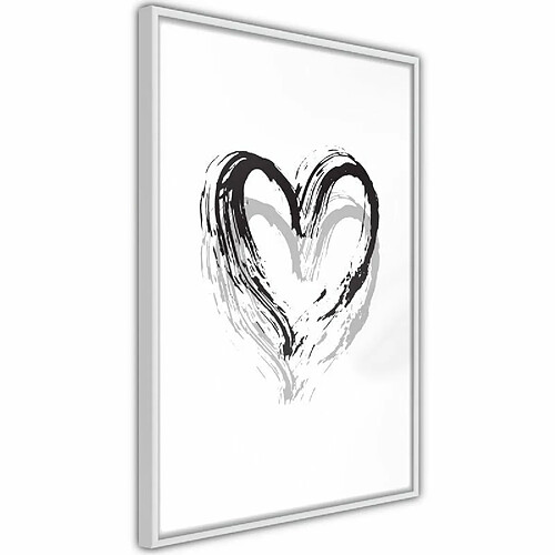 Paris Prix Affiche Murale Encadrée Painted Declaration of Love 20 x 30 cm Blanc