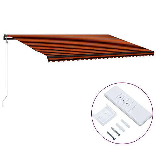 vidaXL Auvent rétractable automatique 600x300 cm Orange et marron