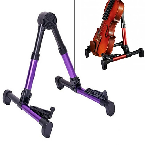 Wewoo Support d'instrument de musique de de violon simple vertical de de guitare d'ukulélé pourpre