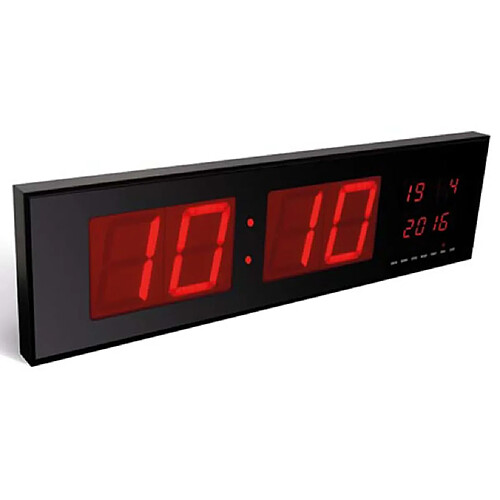 Perel Horloge murale à LED 83x23 cm Noir