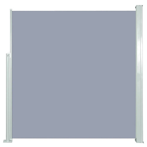 Maison Chic Auvent latéral rétractable de balcon | Store extérieur | Auvent solaire 140 x 300 cm Gris -GKD85367