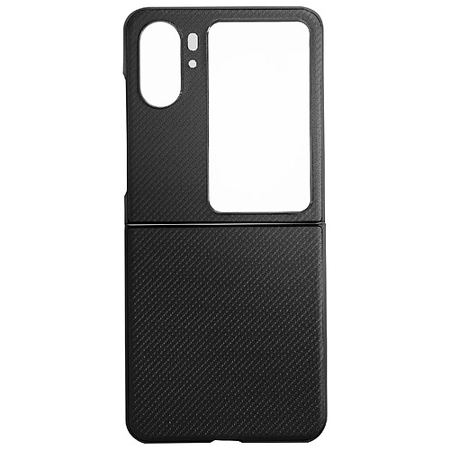 Avizar Coque pour Oppo Find N2 Flip Style carbone Conception 2 parties noir