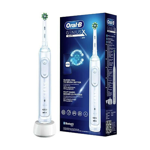 Brosse a Dents Électrique Oral-B Genius X - 1 Brossette incluse, 6 Modes Dont Blancheur, Douceur et Soin des Gencives