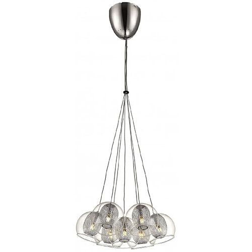 Luminaire Center Suspension Chrome LIVERPOOL 7 Lumières