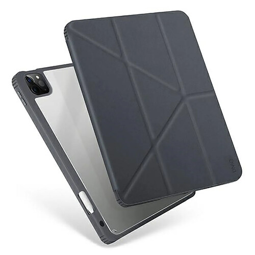 uniq etui moven ipad pro 12,9" (2021) antimicrobial szary/charcoal gris