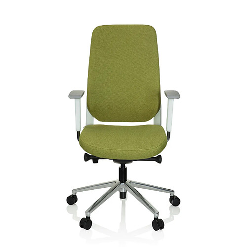 Chaise de bureau / chaise pivotante CHIARO T4 WHITE tissu vert hjh OFFICE