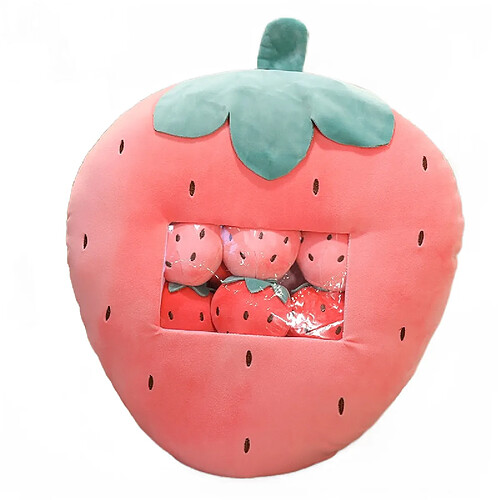 Universal 55cm Sac de peluche Doux oreiller snack jouet peluche anniversaire enfant cadeau drôle dessin animé avocat fraise chien canapé coussin nouveau | Peluche oreiller (rose)