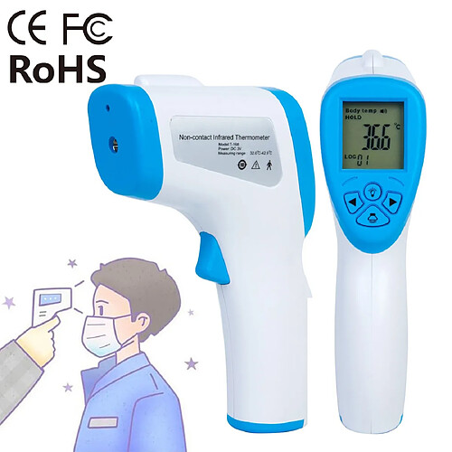 Thermomètre Infrarouge Frontal Sans Contact Ecran LCD Bébé Adulte - YONIS