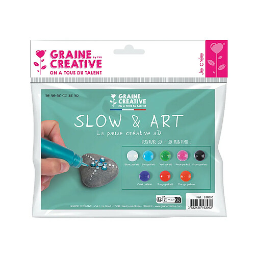 Graines Creatives 8 Crayons De Peinture 3D Pailletés