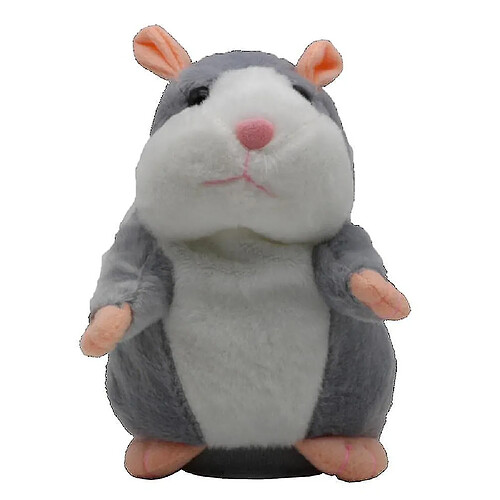 Universal Les enfants parlent de hamster souris animaux de compagnie peluche douce, électro dit son disque gris