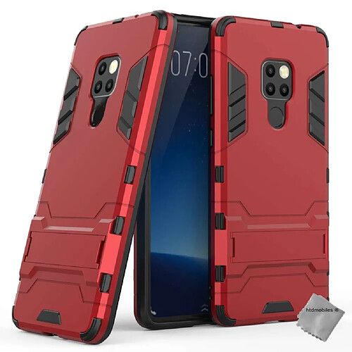 Htdmobiles Coque rigide anti choc pour Huawei Mate 20 + verre trempe - ROUGE