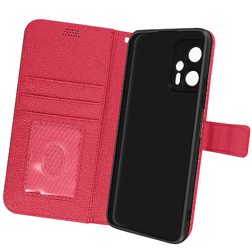 Avizar Étui Xiaomi Poco X4 GT Clapet Portefeuille Support Vidéo Dragonne fuschia