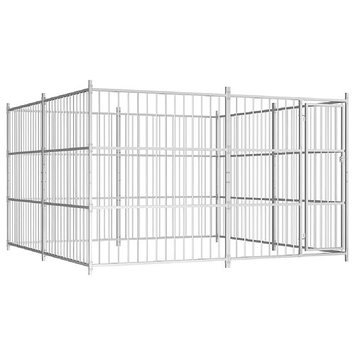 vidaXL Chenil d'extérieur pour chiens 300 x 300 x 185 cm