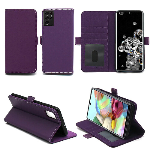 Xeptio Housse violette Samsung Galaxy S23 Ultra 5G Etui violet Protection Portefeuille Rabat Porte Cartes et coque interne