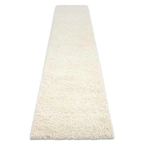 RUGSX Tapis, le tapis de couloir SOFFI shaggy 5cm crème - pour la cuisine, l'antichambre, le couloir 60x300 cm