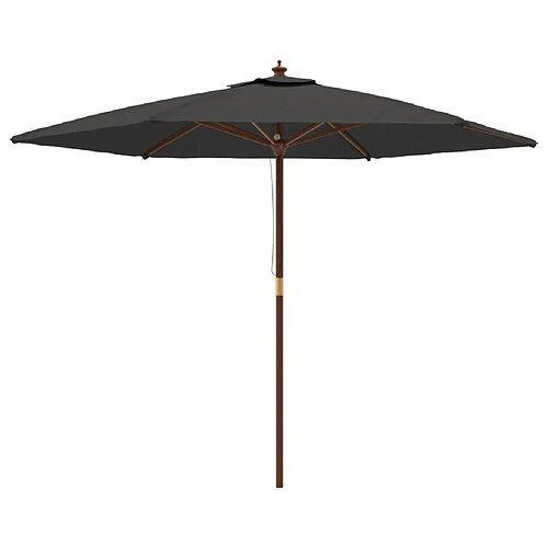 Maison Chic Parasol Jardin | Parasol de jardin avec mat en bois anthracite 299x240 cm - GKD88124