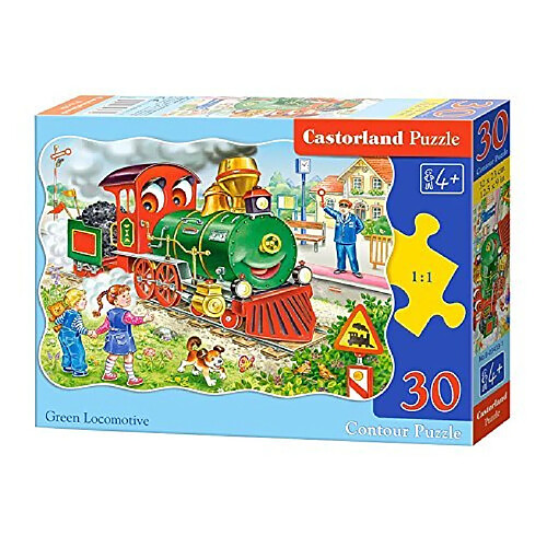 Castorland Green Locomotive Jigsaw Puzzle (30 Piece)