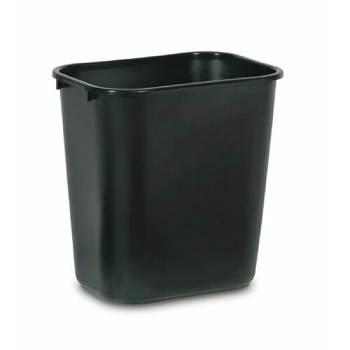 RUBBERMAID Corbeille à papier 26,6 litres Rectangulaire PE Noir