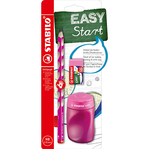 STABILO Kit pour écolier EASYgraph, pour droitiers, rose vif ()