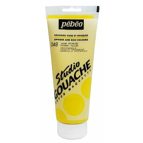 Pébéo Peinture Gouache 1 Tube de 220 ml Jaune Primaire