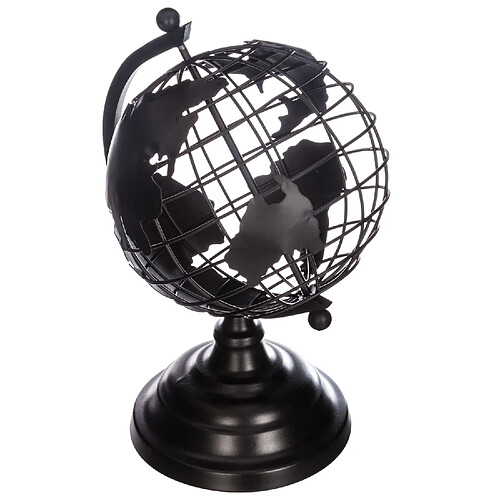 Atmosphera, Createur D'Interieur Globe terrestre en métal - Noir - H. 28 cm