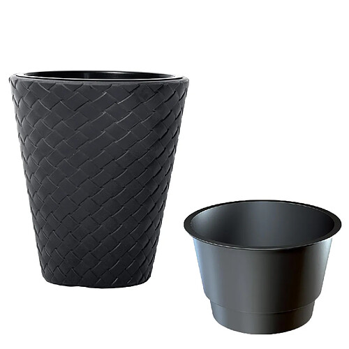 Pot de fleurs 14L avec insert Prosperplast DBMT300 anthracite