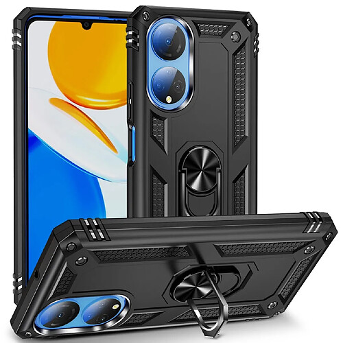 Coque en TPU anti-chocs avec béquille pour votre Honor X7 - noir