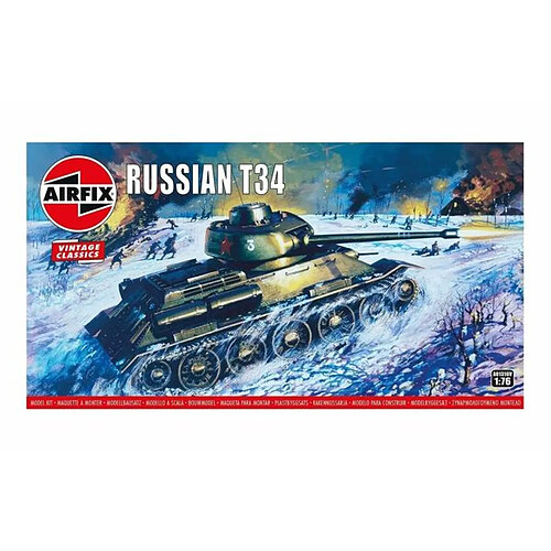 Russian T-34 Medium Tank,Vintage Classic - 1:76e - Airfix