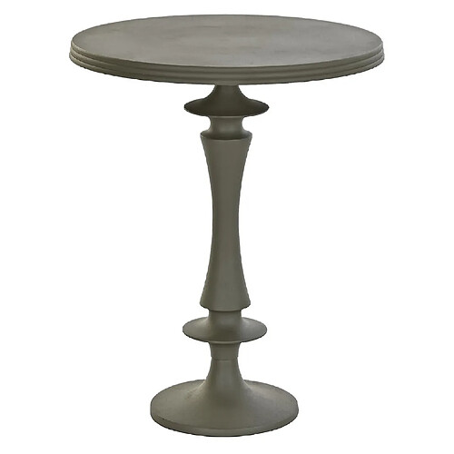 Pegane Table d'appoint ronde en aluminium coloris vert mousse - Diamètre 40 x Hauteur 50 cm