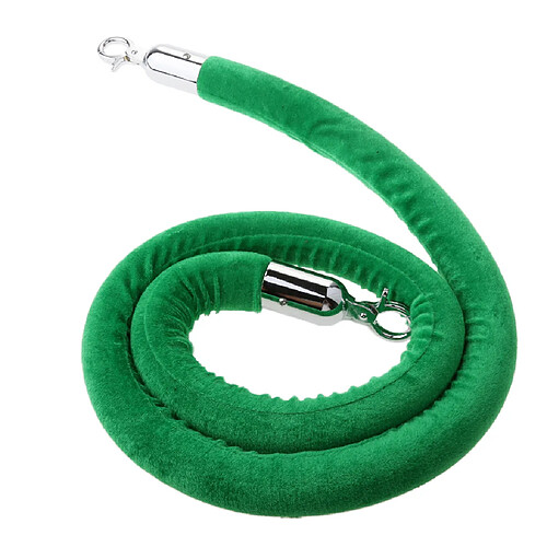 1.5m Velvet Rope Crowd Control Stanchion Post Queue Line Barrier Green