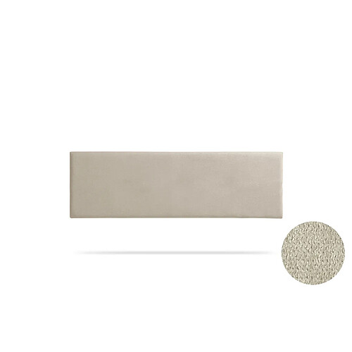 Tête de Lit Tapisée NOVA Aqualine - 115 x 50 cm - Beige Toast - Moonia