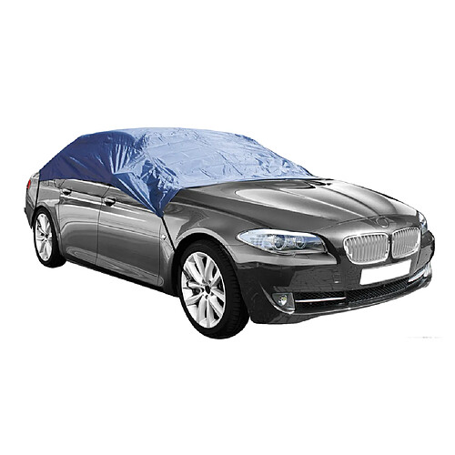 Helloshop26 Demi Bâche housse de protection voiture longueur 390 cm bleu 3402008