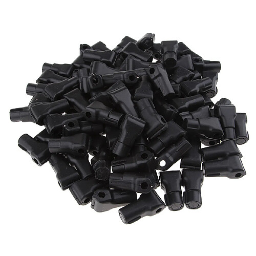 100Pcs Crochet Arrêt Verrouillage Sécurité Verrouillage Cadenas Antivol Verrou Noir 5 mm