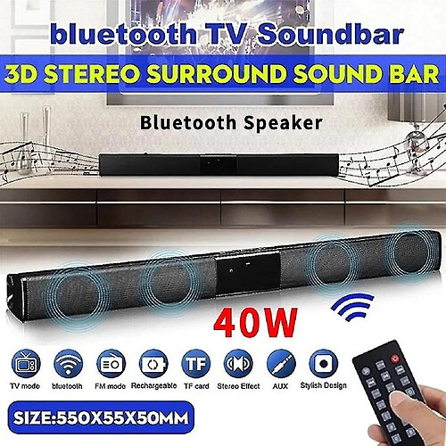 Universal Box haut-parleur Bluetooth Boîte à haut-parleurs Bluetooth Box Home Theater Hifi Quality Audio Portable Subwoofer System Music Center