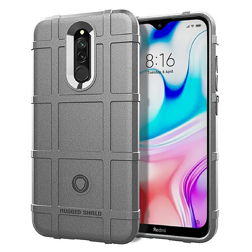 Wewoo Coque Souple Pour Xiaomi Redmi 8 Housse TPU antichoc à couverture totale Gris