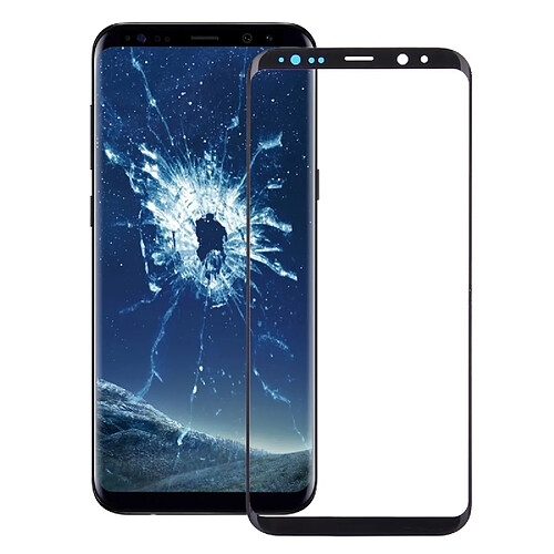 Wewoo Vitre noir pour Samsung Galaxy S9 + lentille extérieure en verre d'écran avant, petite quantité recommandée avant Galaxy S9 + lancement Pièce détachée