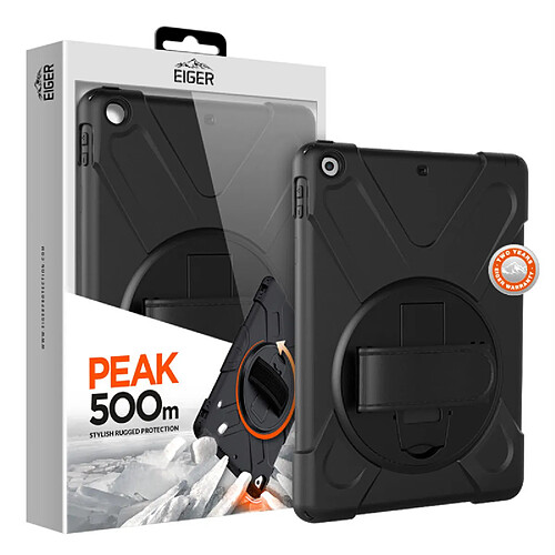 EIGER Peak Coque pour Samsung Galaxy Tab Active Pro 10.1 avec béquille rotative à 360 ° Noir 500 m