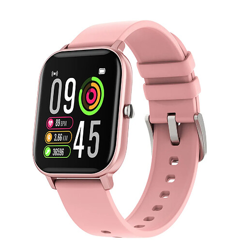 Universal Smartwatch Température Imperméable Full Touch Fitness Tracker Surveillance de la fréquence cardiaque Montre pour femmes et hommes (rose)