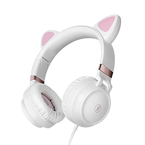 Yonis Casque Audio Oreilles De Chat Rose Confort