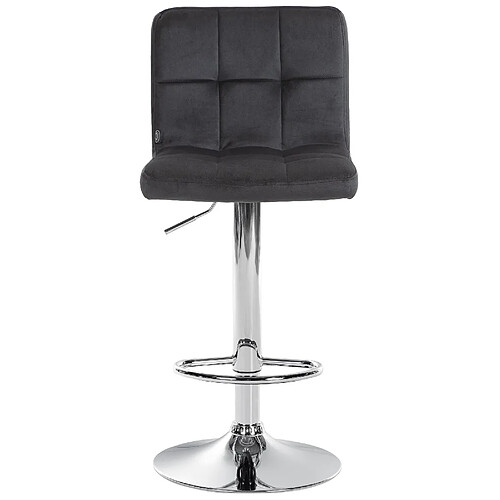 Non Tabouret de bar Peru velours chrome