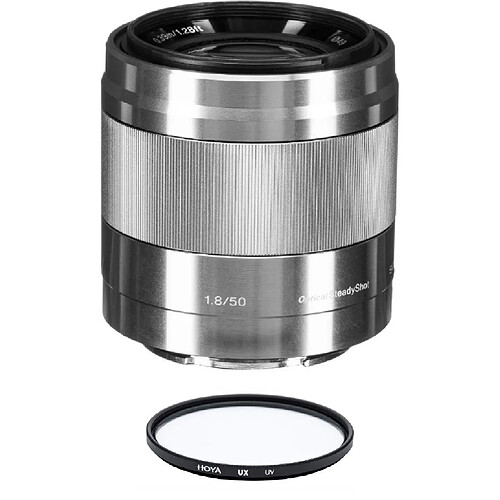 SONY SEL 50MM F1.8 OSS Silver + HOYA UX UV 49mm Filter