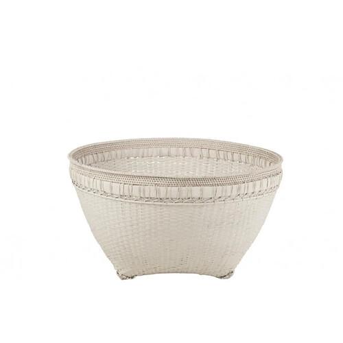 Dansmamaison Panier Extra Large Rond Rotin Blanc