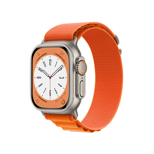 PHONECARE Bracelet NylonSense Alpine S (Poignet de 130mm a 160mm) pour Apple Watch Series 8 - 45mm - Orange