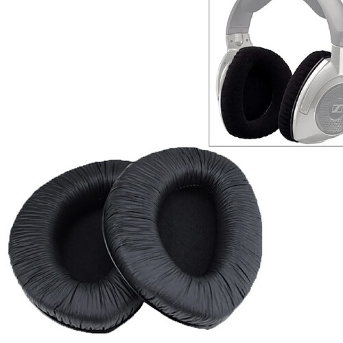 Wewoo Coussinets Mousse 2 PCS Pour Sennheiser RS160 / RS170 / RS175 / RS180 / RS185 / RS195 Couvre-oreille peau ridée Coussin housse de de rechange oreillettes sans boucle